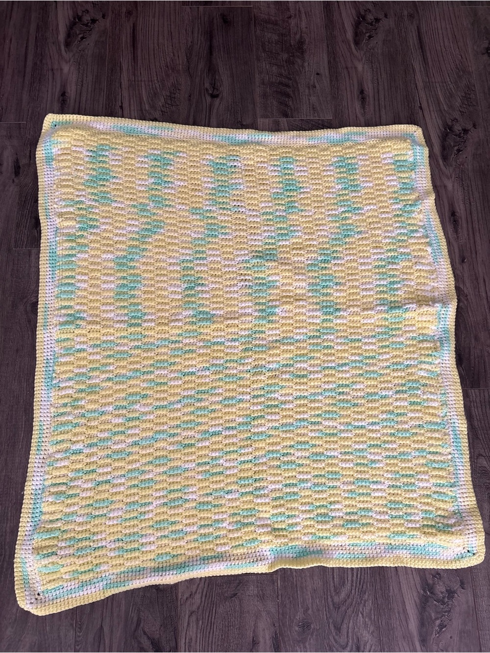 Vintage Afghan crocheted baby blanket